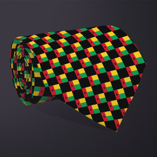 Sichtbares Guinea-Bissau-Flag-Muster Krawatte