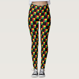 Sichtbares Guinea-Bissau-Flag-Muster Leggings