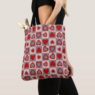 Sichtbares Herzmuster Tasche