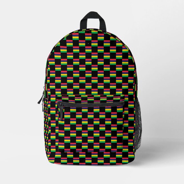 Sichtbares Mauritius-Flag-Muster Bedruckter Rucksack (Vorderseite)