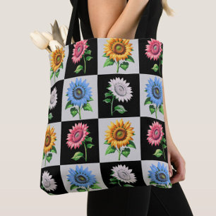 Sichtbares mehrfarbiges Blumendesign Tasche