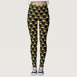 Sichtbares Mosambik-Flaggenmuster Leggings