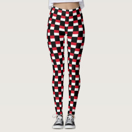 Sichtbares Muster der Monaco-Flagge Leggings