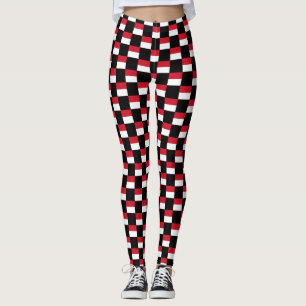 Sichtbares Muster der Monaco-Flagge Leggings