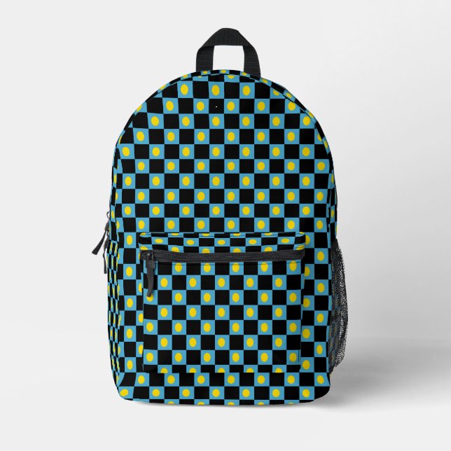 Sichtbares Muster der Palau-Flagge Bedruckter Rucksack (Vorderseite)
