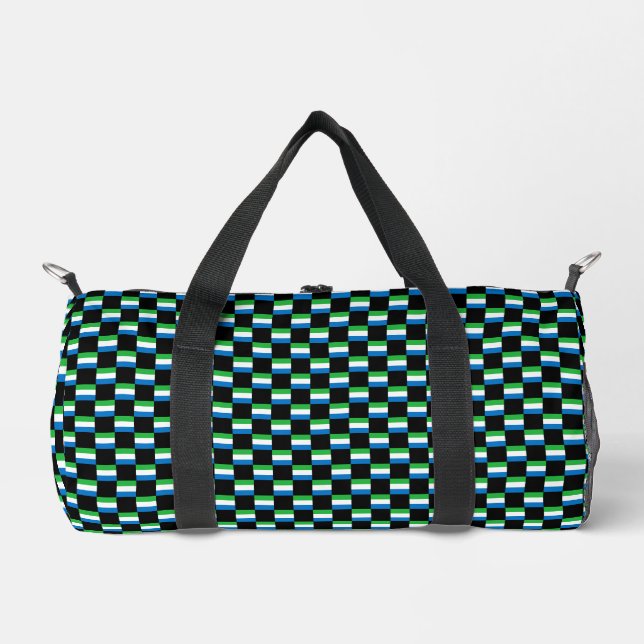 Sichtbares Muster für die Flagge Sierra Leones Duffle Bag (Vorderseite)