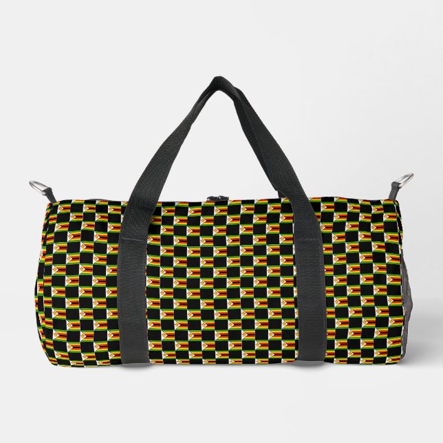 Sichtbares Muster für die Flagge Simbabwes Duffle Bag (Vorderseite)