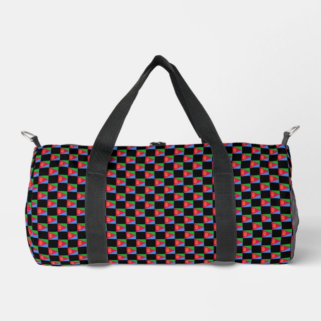 Sichtbares Muster für die Flagge von Eritrea Duffle Bag (Vorderseite)