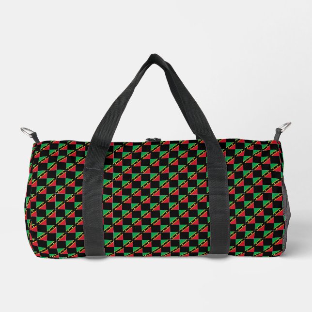 Sichtbares Muster für St. Kitts und Nevis-Flag Duffle Bag (Vorderseite)