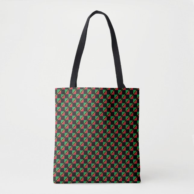 Sichtbares Muster für St. Kitts und Nevis-Flag Tasche (Vorderseite)