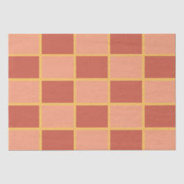 Sichtbares rosa kariertes Muster Seidenpapier