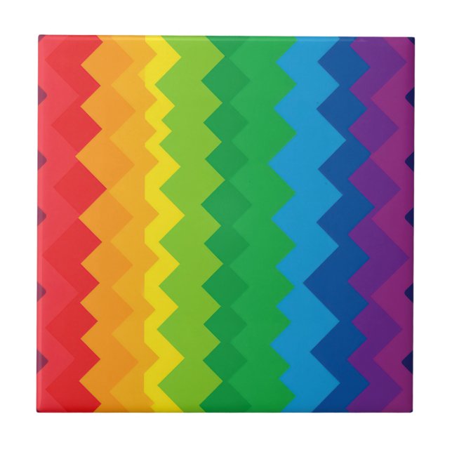 „Sichtbarkeit“ – Ein abstraktes Pride-Muster #1 Fliese (Vorderseite)
