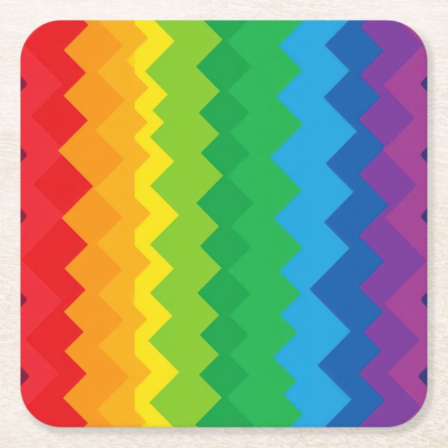 „Sichtbarkeit“ – Ein abstraktes Pride-Muster #1 Rechteckiger Pappuntersetzer (Vorderseite)