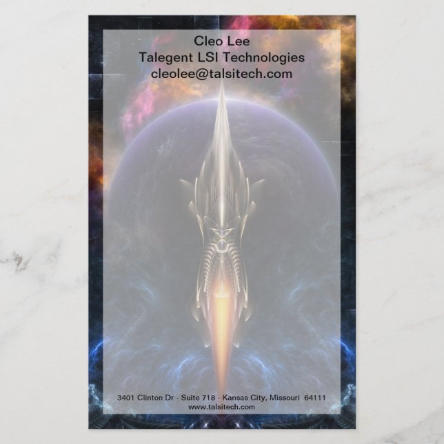 Sichtweise des Fraktals Briefpapier (Vorderseite)