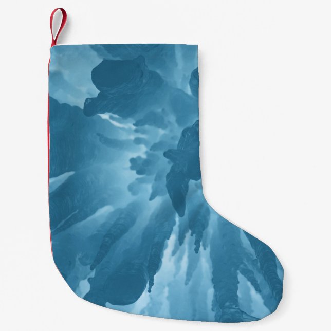 Sichtweite der Stalaktiten im unteren Winkel Kleiner Weihnachtsstrumpf (Vorderseite)