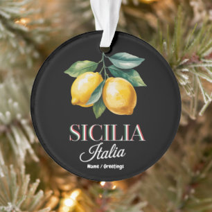 Sicile Italie Fiers Citrons Italiens Frais Sicilie