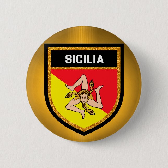 Sicilia Flag Button (Vorderseite)