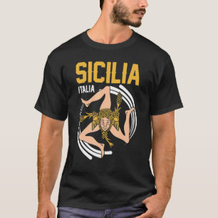 Sicilia Flag Sicily Palermo Italien 30 T-Shirt