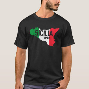 Sicilia Flag Sicily Palermo Italien T-Shirt