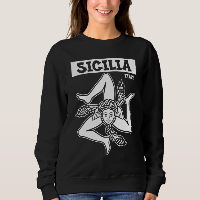 Sicilia Flag Sicily Palermo Italy 2 Sweatshirt (Vorderseite)