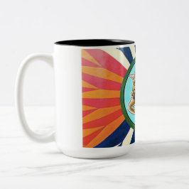 Sicilia La Trinacria Symbol von Sizilien Zweifarbige Tasse