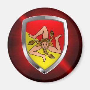 Sicilia Mettalic Emblem Magnet
