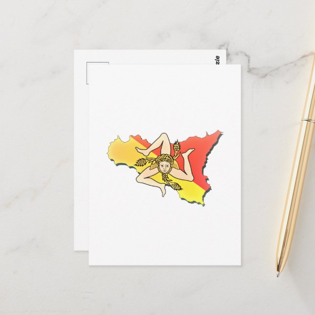 Sicilia 🇮🇹 ☀️ postkarte (Vorderseite/Rückseite Beispiel)