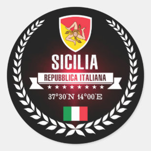 Sicilia Runder Aufkleber