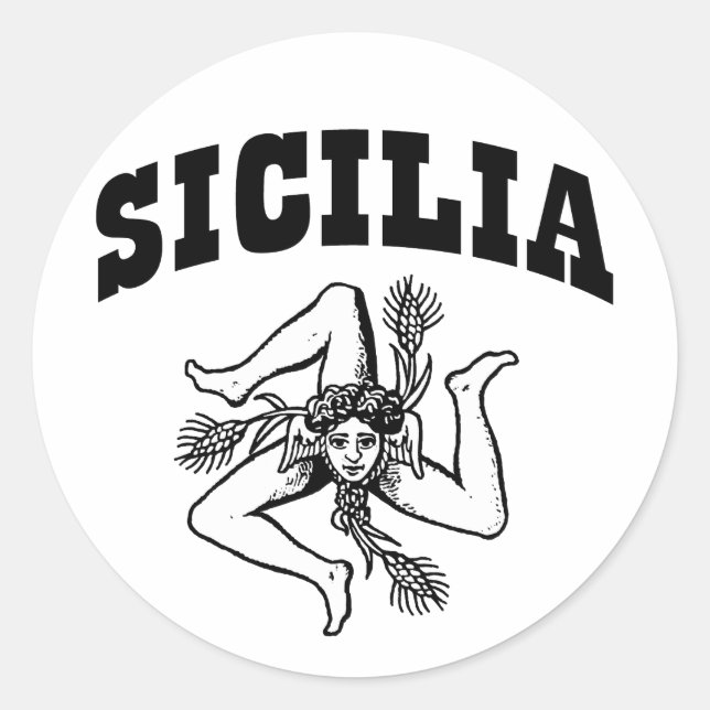 Sicilia Runder Aufkleber (Vorderseite)
