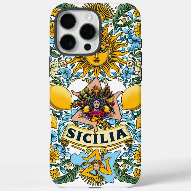Sicilia Trinacria iPhone 16 Pro Max Fall iPhone 16 Pro Max Hülle (Rückseite)