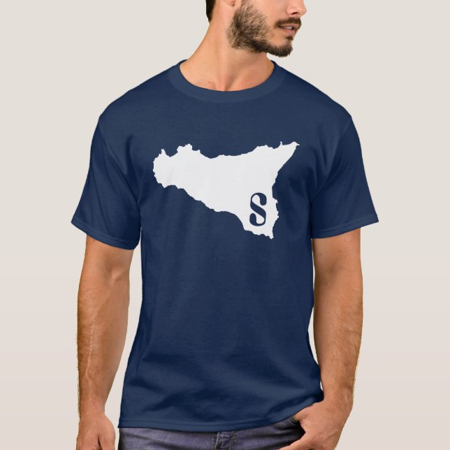 Sicilia Weiß T-Shirt (Vorderseite)