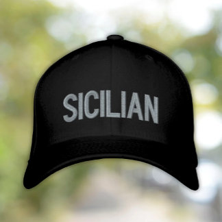 Sicilian black embroidered cap bestickte baseballkappe