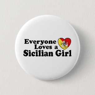 Sicilian Girl Button