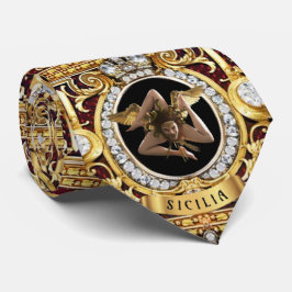 Sicilian Medusa Gems Trinacria Krawatte