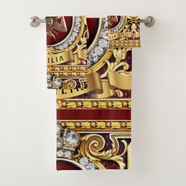Sicilian Medusa Trinacria Geschenk Gast Badhandtuch Set (Insitu)