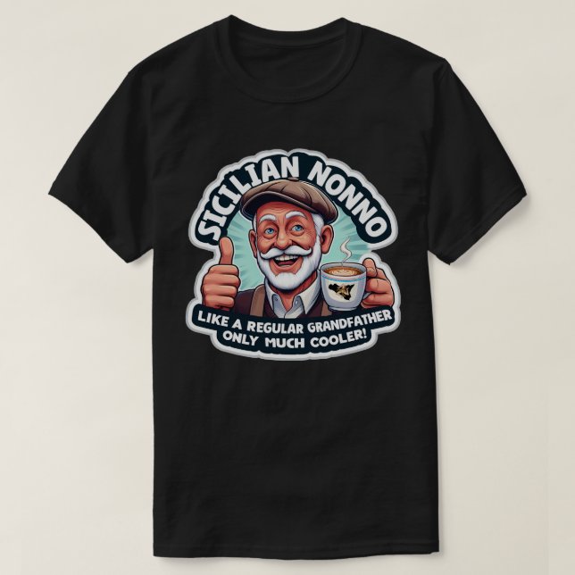 Sicilian Nonno comme un T-shirt grand-père régulie (Design devant)
