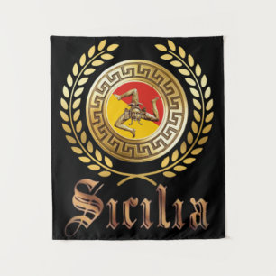 Sicilian Patriotic Tapestry Wandteppich