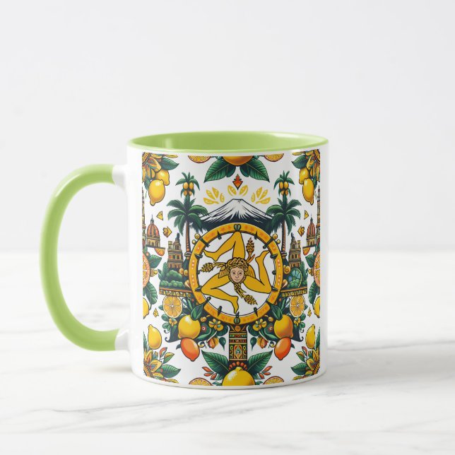Sicilian Trinacria Design Tasse (Links)