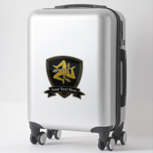 Sicilian Trinacria Ihr Text Aufkleber