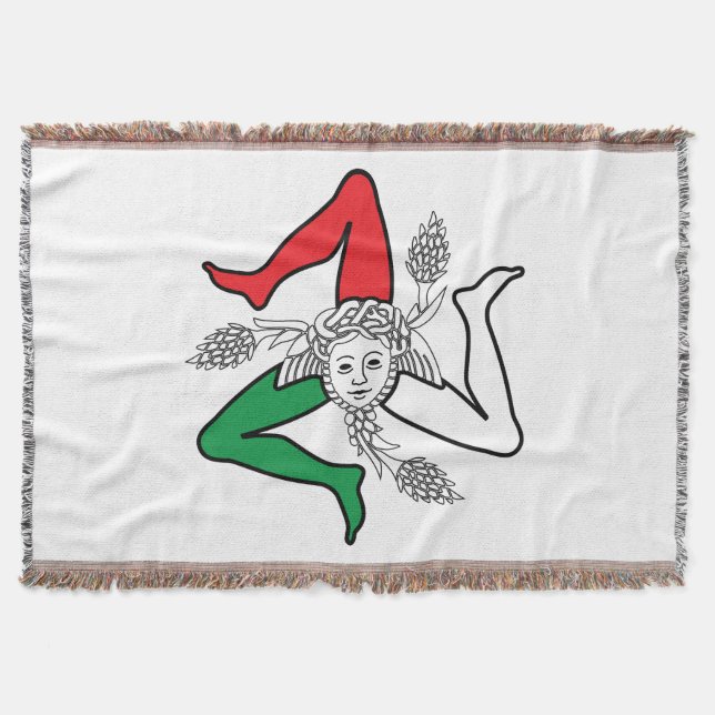 Sicilian Trinacria Medusa Design Decke (Vorderseite)