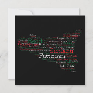 Sicilian Word Art Map