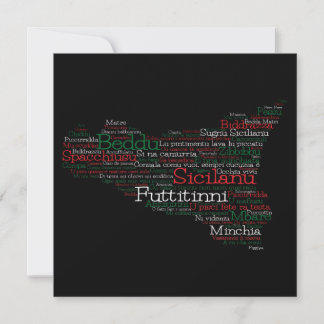 Sicilian Word Art Map