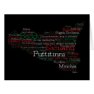 Sicilian Word Art Map