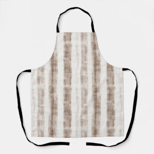 Sicilian Woven Cream Tan Stripes Brautparty Schürze