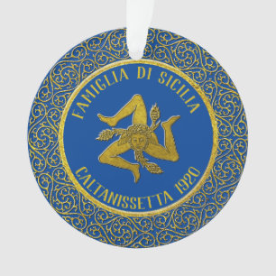 Sicilienne Trinacria Famille Heratige Ornament