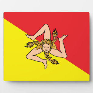Siciliy Flag Plaque Fotoplatte