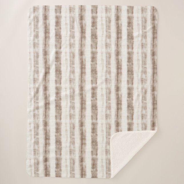 Sicily Rustic Brown Stripes  Sherpadecke (Vorderseite)