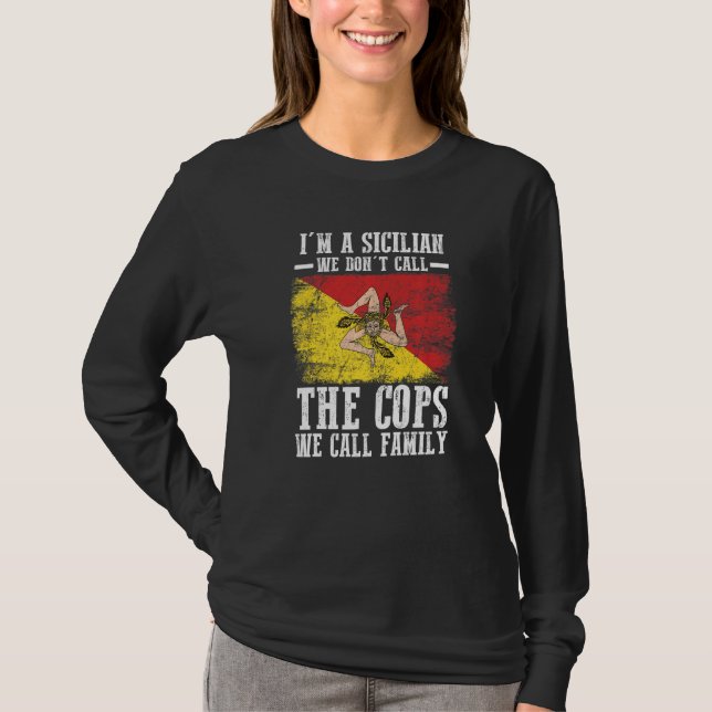 Sicily Sicilian Flag   T-Shirt (Vorderseite)
