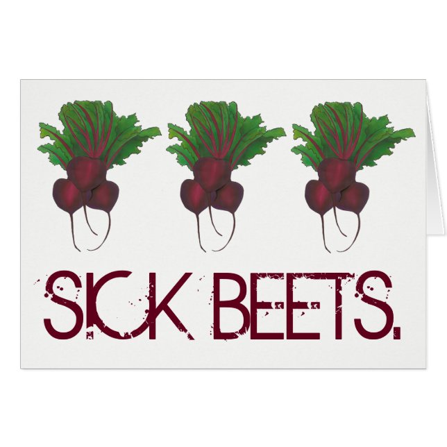 Sick Beets (Beats) Rote Rüben Vegetarisches Funny  (Vorderseite (Horizontal))