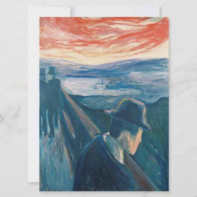 Sick Mood at Sunset, Despair (von Edvard Munch) Karte (Vorderseite)